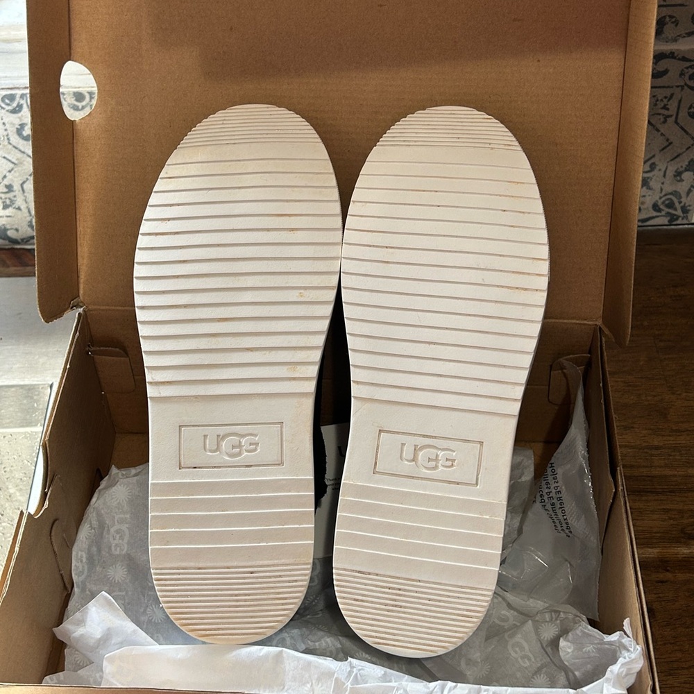 UGG Black Ankle Boots with White Sole - Picture 11 of 16